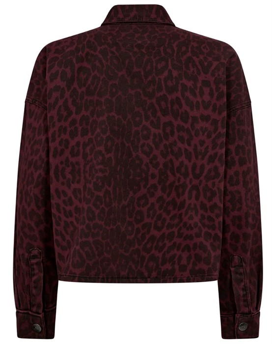 Leo CC Denim Crop Skjorte - Winered